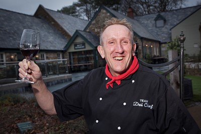 BODNANT WELSH FOODS . Pictured is Chef Dai Davies at Bodnant Welsh Foods.