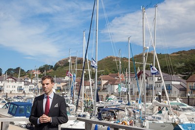 All-Wales Boat Show Launch at Conwy Quay and then onto Deganwy . Pictured is Ken Skates, Deputy Minister for Skills and Technology during the official launch.