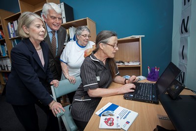St Kentigern Hospice opening of  Learning Zone by Lady Langford. Pictured (front) is Dinah Hickish with (L/R)  Lady Langford, Ian Bellingham Chief Executive at St Kentigern and Anita Curley.